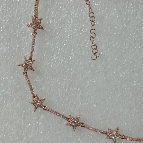 Sterling Silver Stamped, Rose Gold Choker #349 - Picture 3 of 13